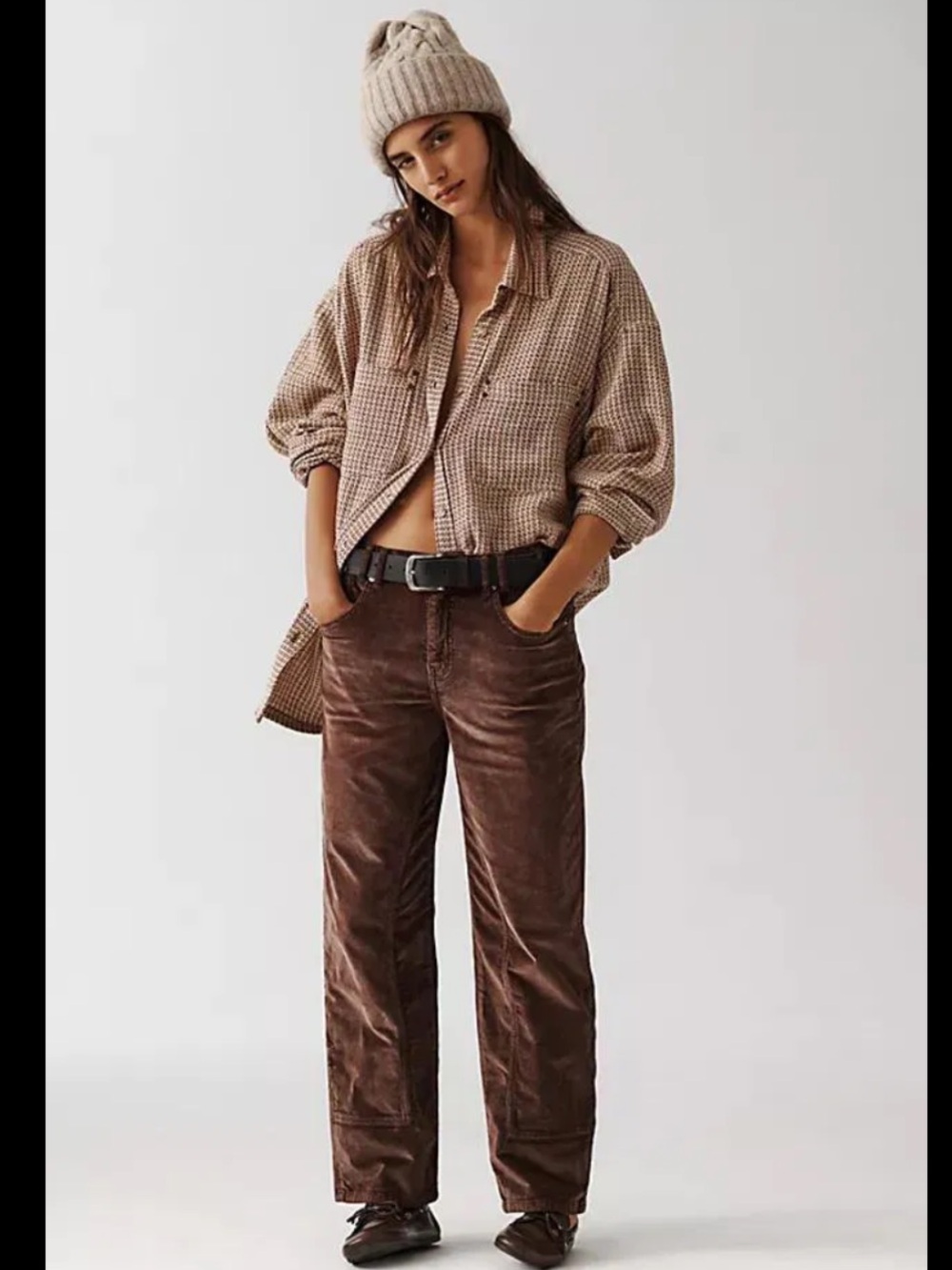 We The Free “Risk Taker” Corduroy Chocolate Truffle Free People